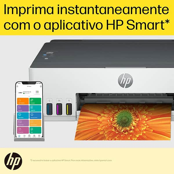 Impressora HP Smart Tank 210 Tanque de Tinta, Colorida, Wi-Fi, Conexão USB, Bivolt, 3D4L5A, HP CX 1 UN