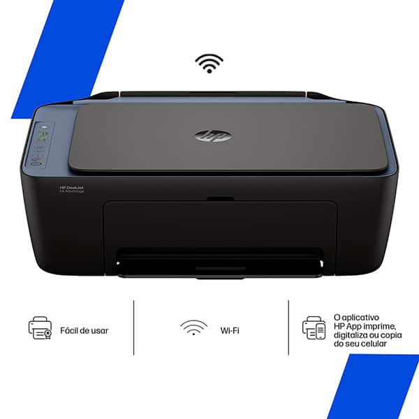 Impressora Multifuncional HP Deskjet Ink Advantage 2975 Colorida, Wi-Fi, USB (AJ4Y4A) - Impressora, Copiadora e Scanner - CX 1 UN Impressora Multifuncional HP Deskjet Ink Advantage 2975 Colorida, Wi-Fi, USB (AJ4Y4A) - Impressora, Copiadora e Scanner - CX 1 UN