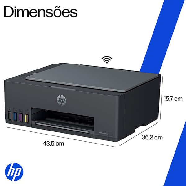 Impressora Multifuncional HP Smart Tank 589 Tanque de Tinta (5D1A8A), Colorida, Wi-Fi, Conexão USB, Bivolt, 5D1A8A , HP - CX 1 UN