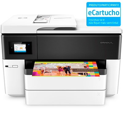 Impressora Multifuncional Jato de Tinta, A3, Officejet Pro 7740 G5J38A, Colorida, Wi-fi, Conexão Ethernet, Conexão USB, Bivolt - HP CX 1 UN