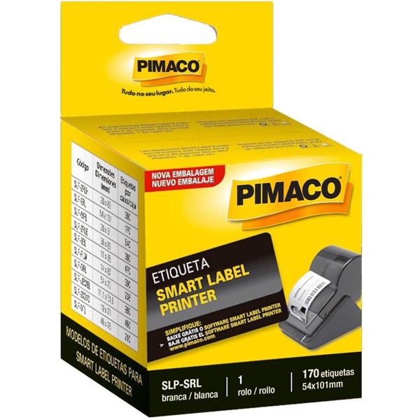 Etiqueta para impressora térmica, 54mm x 101mm, SLP-SLR, Pimaco - RL 170 UN