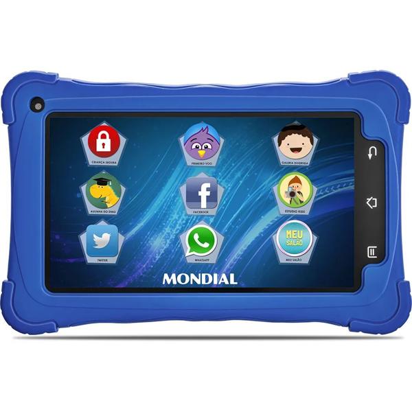 Tablet Kids, Android 7.1, Memória Interna de 8gb, Câmera de 2mp, Wi-fi, Tela de 7", Azul - 8814 Mondial CX 1 UN