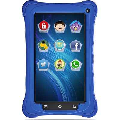 Tablet Kids, Android 7.1, Memória Interna de 8gb, Câmera de 2mp, Wi-fi, Tela de 7", Azul - 8814 Mondial CX 1 UN