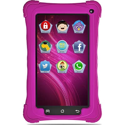 Tablet Kids, Android 7.1, Memória Interna de 8gb, Câmera Traseira de 2mp, Wi-fi, Tela de 7", Rosa 8813 - Mondial CX 1 UN