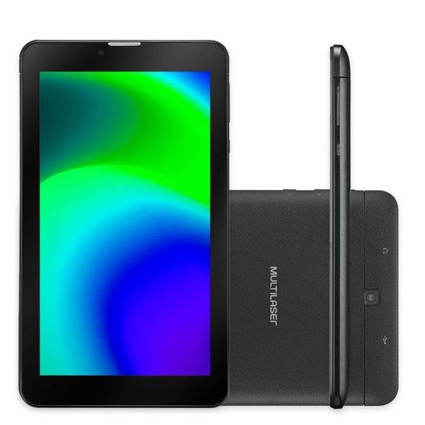 Tablet Multilaser M7, Memória de 32GB, Câmera Frontal de 2MP, Câmera Traseira de 2MP, Conexões Wi-Fi e 3G, Tela de 7", Preto, NB360 - CX 1 UN