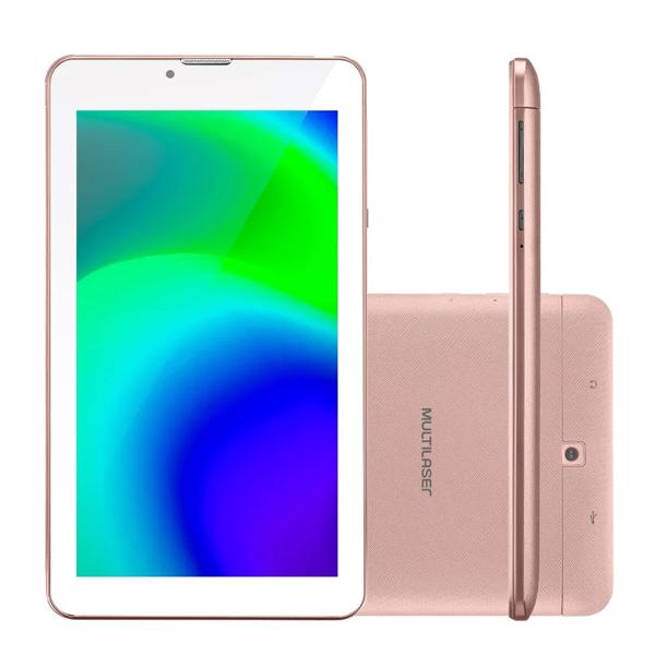 Tablet Multi M7, 32GB de Memória, Câmera Frontal de 2MP, Câmera Traseira de 2MP, Conexões Wi-Fi e 3G, Tela de 7", Rose, NB361 - CX 1 UN