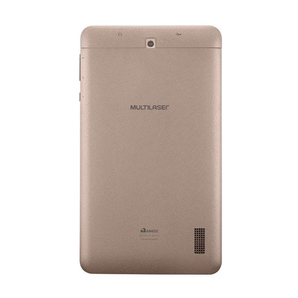Tablet Multilaser M7, Memória de 32GB, Câmera Frontal de 2MP, Câmera Traseira de 2MP, Conexões Wi-Fi e 3G, Tela de 7", Dourado, NB362 - CX 1 UN