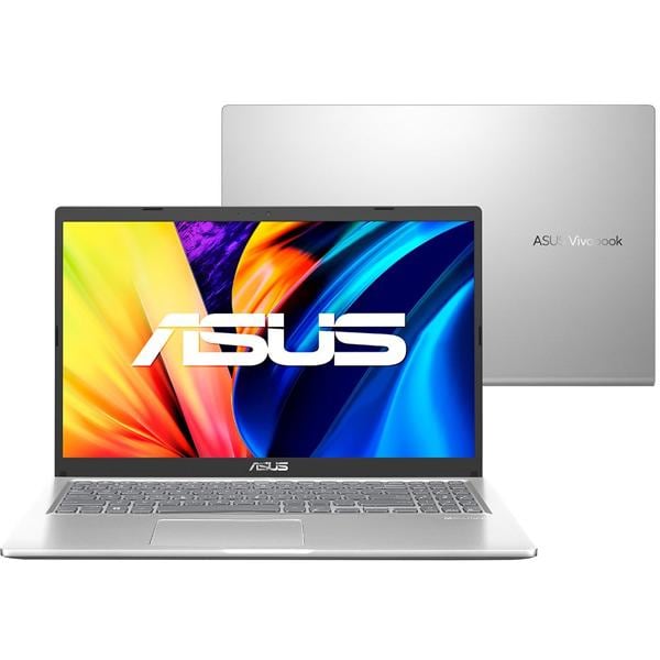 Notebook Vivobook Asus, Processador Core i3, 4GB de Memória, Armazenamento 256GB SSD, X1500EA-EJ3665W, Windows 11 Home, Prata, Asus CX 1 UN