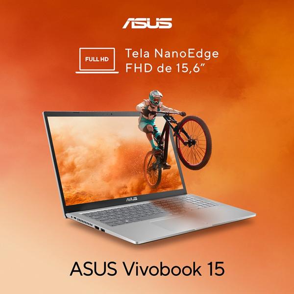 Notebook Vivobook Asus, Processador Core i3, 4GB de Memória, Armazenamento 256GB SSD, X1500EA-EJ3665W, Windows 11 Home, Prata, Asus CX 1 UN