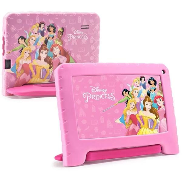 Tablet Disney Princesas, 64gb De Armazenamento, 4gb De Memória, Android 13, Wi-fi, Tela De 7", Nb418, Multi - CX 1 UN