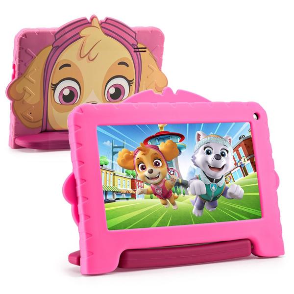 Tablet Patrulha canina, Skye, 64GB de Armazenamento, 4GB de Memória, Android 13, Wi-Fi, Tela de 7", NB422, Multi - CX 1 UN