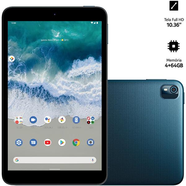 Tablet Nokia T10, 64GB de Armazenamento, 3GB de Memória, Android 12, Wi-Fi, Tela de 8", Azul, NK099, Nokia - CX 1 UN