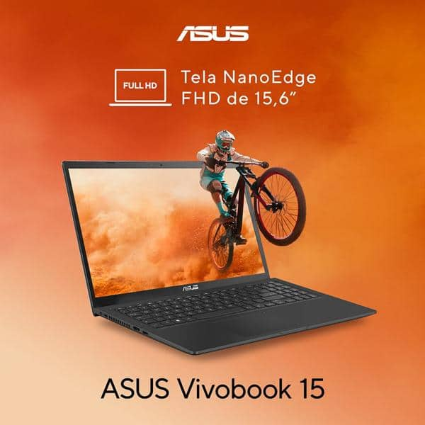 Notebook Asus Vivobook X1500EA, Processador Intel Pentium Gold 7505, 4GB de Memória, Armazenamento 128GB SSD, Windows 11 Home, com Microsoft 365 Personal*, Preto, Tela de 15,6", EJ4242WS, Asus - CX 1 UN