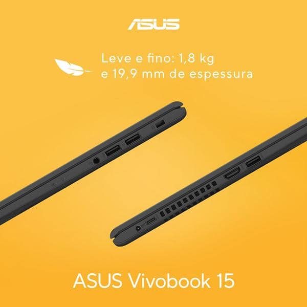 Notebook Asus Vivobook X1500EA, Processador Intel Pentium Gold 7505, 4GB de Memória, Armazenamento 128GB SSD, Windows 11 Home, com Microsoft 365 Personal*, Preto, Tela de 15,6", EJ4242WS, Asus - CX 1 UN