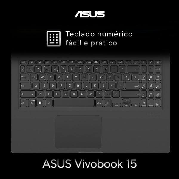 Notebook Asus Vivobook X1500EA, Processador Intel Pentium Gold 7505, 4GB de Memória, Armazenamento 128GB SSD, Windows 11 Home, com Microsoft 365 Personal*, Preto, Tela de 15,6", EJ4242WS, Asus - CX 1 UN