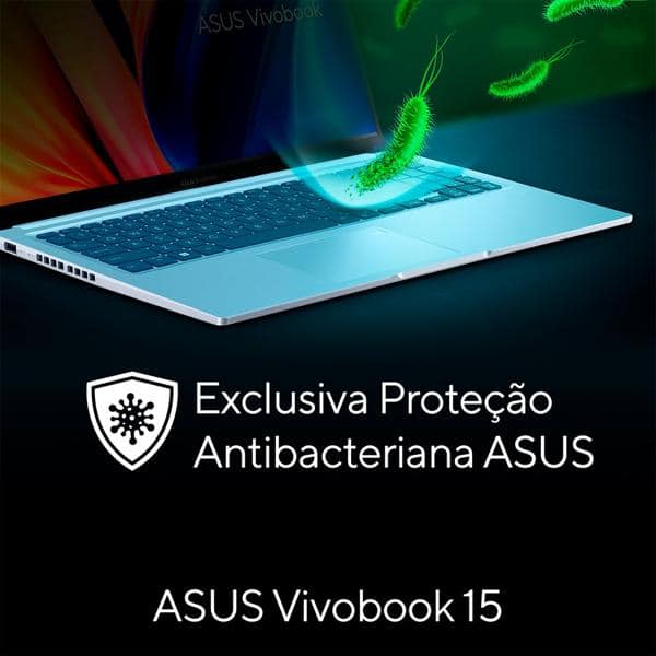 Notebook Asus Vivobook, Processador Intel Core I3-1220P, 8GB de Memória, Armazenamento 256GB SSD, Windows 11 Home, Prata, Tela de 15,6", 90NB0VX2-M, Asus - CX 1 UN