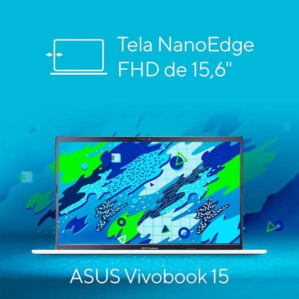 Notebook Asus Vivobook, Processador Intel Core I3-1220P, 8GB de Memória, Armazenamento 256GB SSD, Windows 11 Home, Prata, Tela de 15,6", 90NB0VX2-M, Asus - CX 1 UN