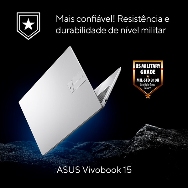 Notebook Asus Vivobook, Intel Core I5, 8GB de Memória, Armazenamento 256GB SSD, Windows 11 Home, Prata, Tela de 15,6", X1504ZA-RJ985W, ASUS - CX 1 UN