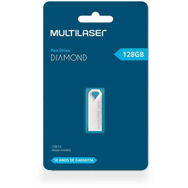 Pen Drive 128GB USB 2.0 Diamond metálico PD853 Multi - BT 1 UN