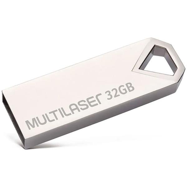 Pen Drive 32GB USB 2.0 Diamond metálico PD851 Multilaser BT 1 UN