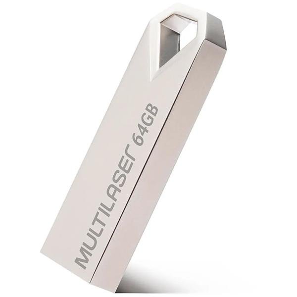 Pen Drive 64GB USB 2.0 Diamond metálico PD852 Multilaser - BT 1 UN