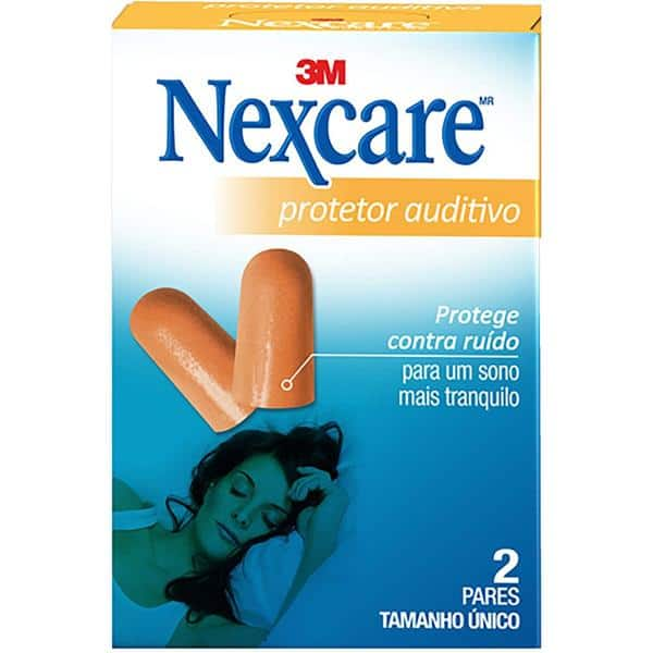 Protetor Auditivo de Espuma, Nexcare, 2 Pares, H000203062, 3M - CX 2 UN