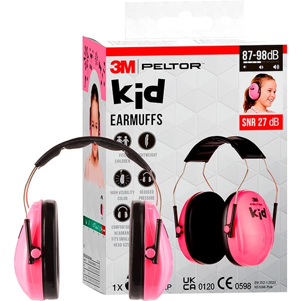 Abafador de ruídos Peltor Kids rosa HB00483217 3M CX 1 UN