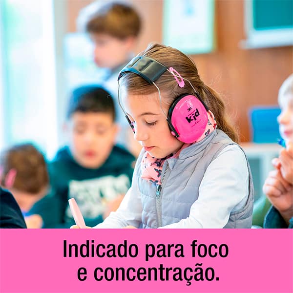 Abafador de ruídos Peltor Kids rosa HB00483217 3M CX 1 UN