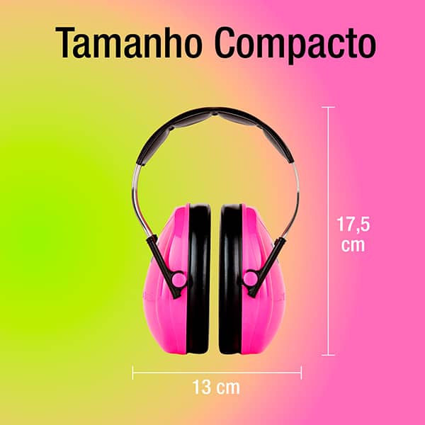 Abafador de ruídos Peltor Kids rosa HB00483217 3M CX 1 UN