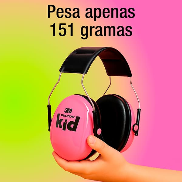 Abafador de ruídos Peltor Kids rosa HB00483217 3M CX 1 UN