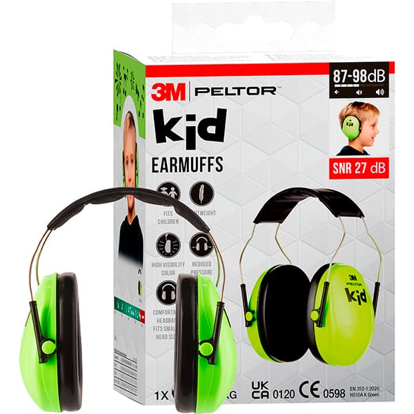 Abafador de ruídos Peltor Kids verde HB00483216 3M CX 1 UN