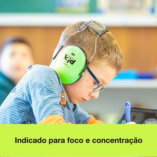 Abafador de ruídos Peltor Kids verde HB00483216 3M CX 1 UN