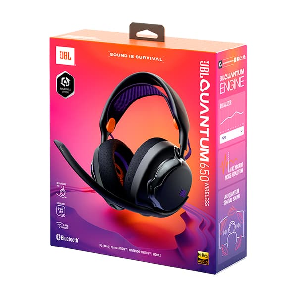 Headset Gamer sem fio, Quantum 650, Bluetooth 5.3, Preto, 28913996, JBL - CX 1 UN