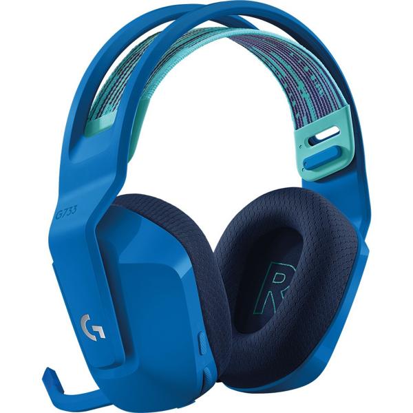 Headset Gamer Sem Fio Logitech G733 7.1 Dolby Surround com Blue VO!CE, RGB LIGHTSYNC para PC e PlayStation - Azul CX 1 UN