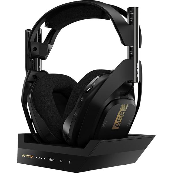 Headset Gamer Astro A50, Sem fio, para Xbox e PC, + Base, Preto e dourado, 939-001681, Astro - CX 1 UN