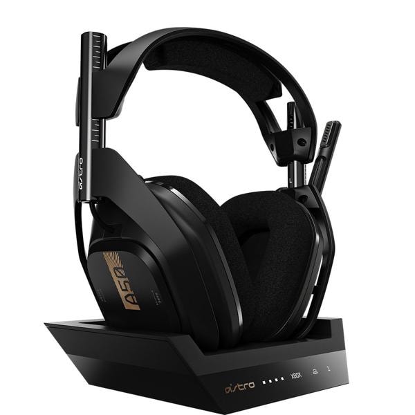 Headset Gamer Astro A50, Sem fio, para Xbox e PC, + Base, Preto e dourado, 939-001681, Astro - CX 1 UN