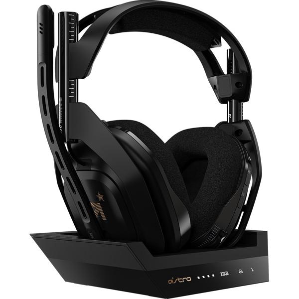 Headset Gamer Astro A50, Sem fio, para Xbox e PC, + Base, Preto e dourado, 939-001681, Astro - CX 1 UN