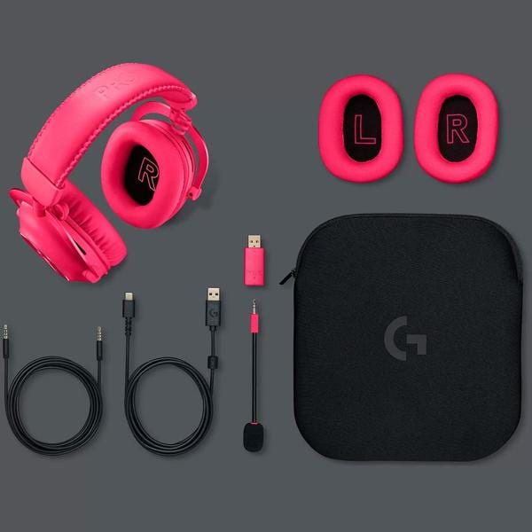 Headset Gamer Sem Fio Pro X 2 Lightspeed, Bluetooth, Magenta, 981-001274, Logitech G - CX 1 UN