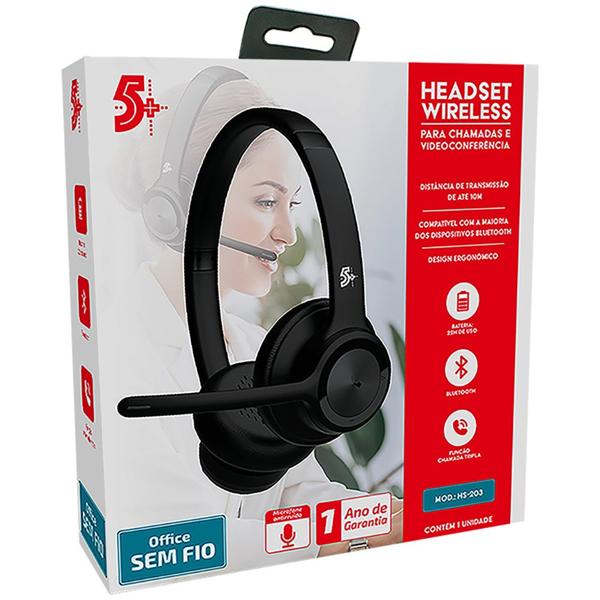 Headset office sem fio HS 203, Bluetooth, hs 203 015-0106, 5+ - CX 1 UN