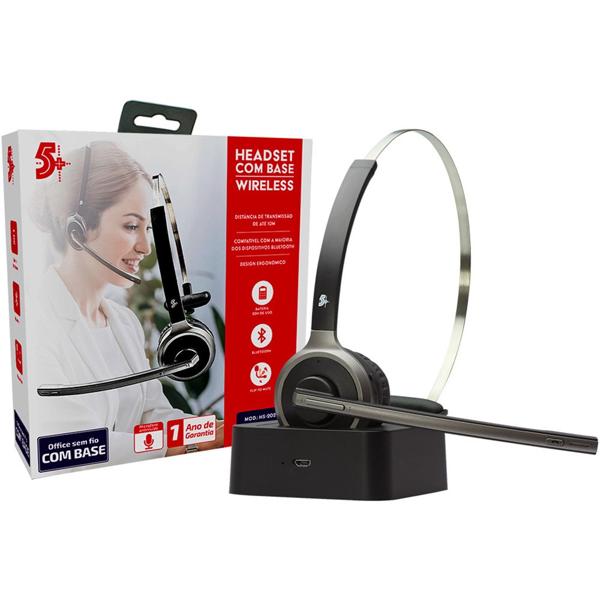 Headset office sem fio, Bluetooth, com base, HS 201, hs-201 015-0105, 5+ - CX 1 UN