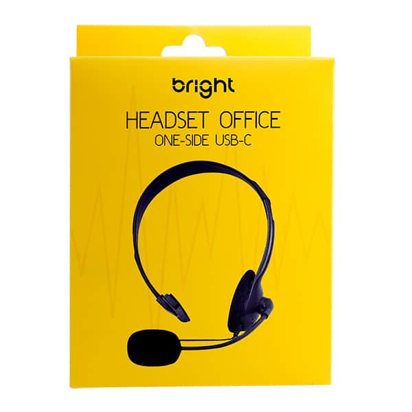 Headset Office monoauricular, USB-C, Preto, 0018, Bright - CX 1 UN