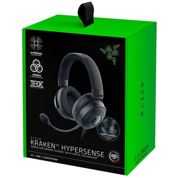 Headset Gamer Kraken v3, Hypersense, RZ04037701, Razer - CX 1 UN