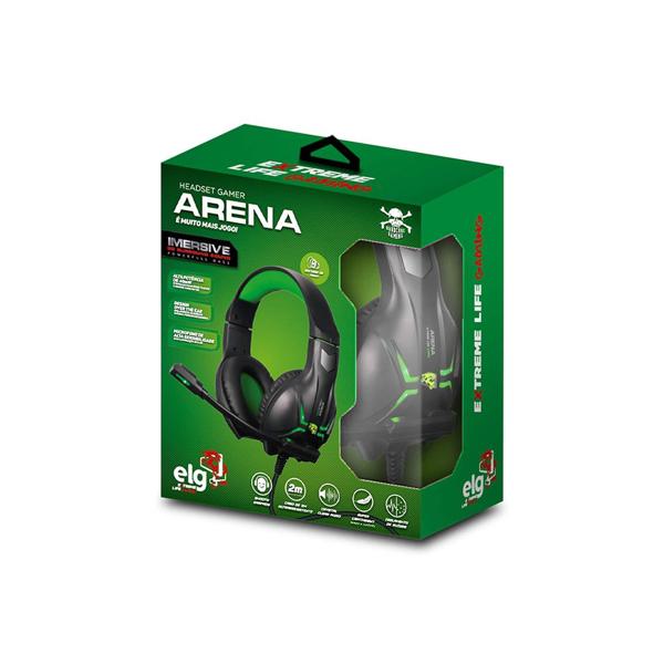 Headset Gamer Arena, Conexão P2 e USB, HGAR, Elg - CX 1 UN