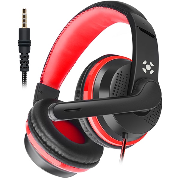 Headset Gamer Spider black, P3, Preto / Vermelho, 75252, Fortrek - CX 1 UN