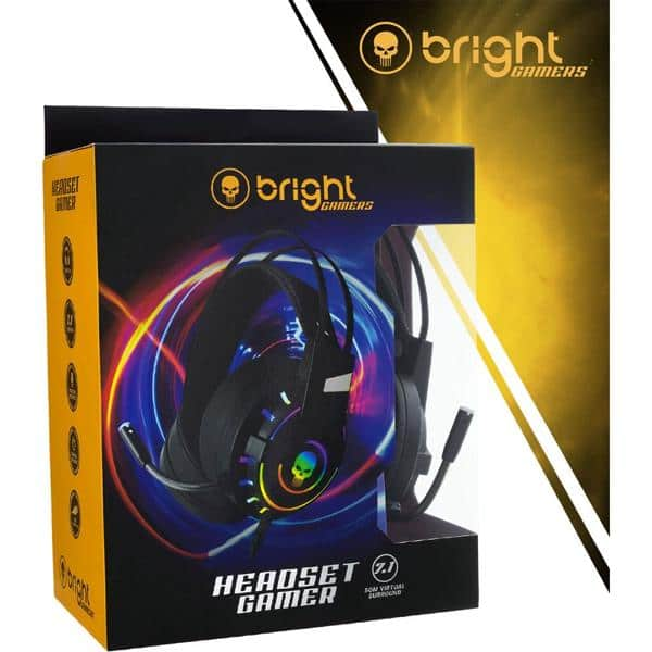 Headset Gamer 7.1 RGB USB com microfone, 592, Bright - CX 1 UN