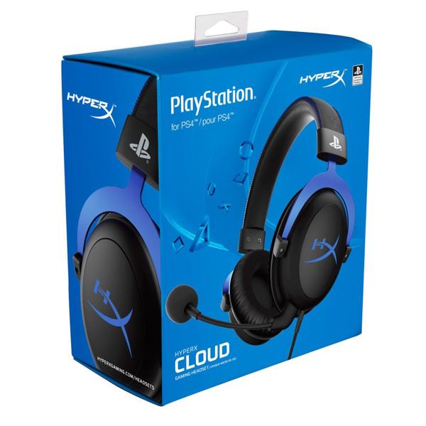 Headset Gamer Cloud, Blue, Ps4, Preto / Azul, 4P5J7AA, HyperX - CX 1 UN