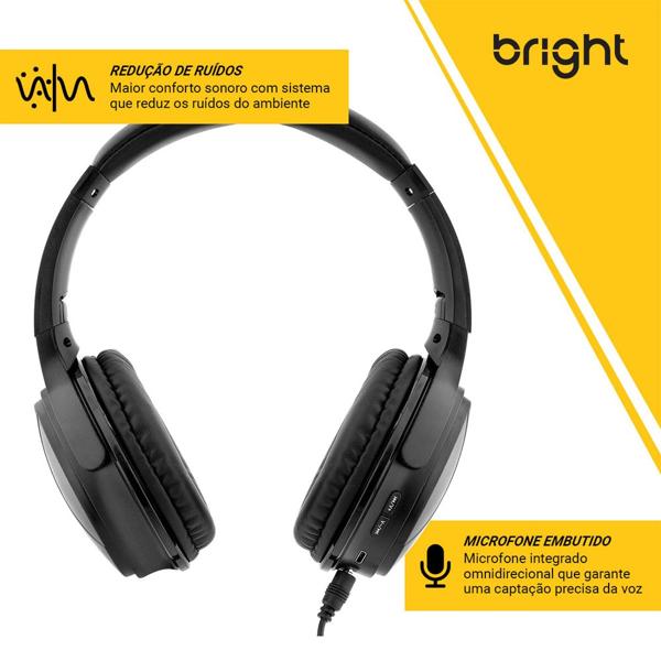 Headphone Bluetooth Bass, preto, HP558, Bright - CX 1 UN