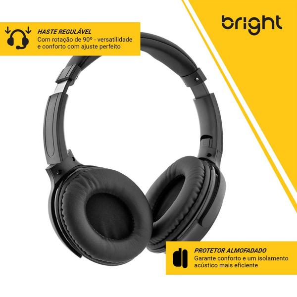 Headphone Bluetooth Bass, preto, HP558, Bright - CX 1 UN