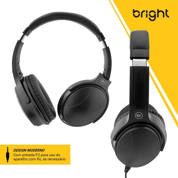 Headphone Bluetooth Bass, preto, HP558, Bright - CX 1 UN