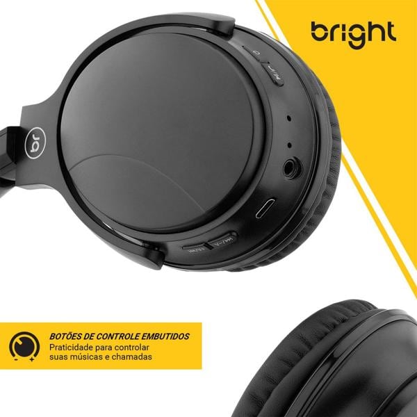 Headphone Bluetooth Bass, preto, HP558, Bright - CX 1 UN